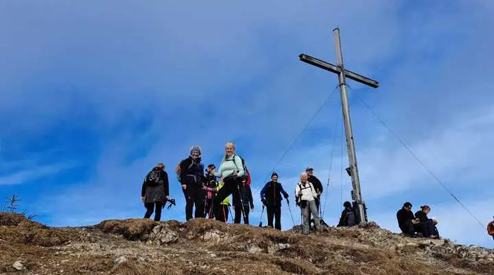 Gipfelfoto am Jochberg | © Sabine Kresta