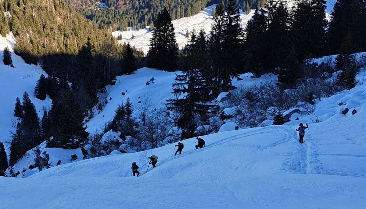 Sabine Kresta | © Abstieg nach der Pause am Plateau